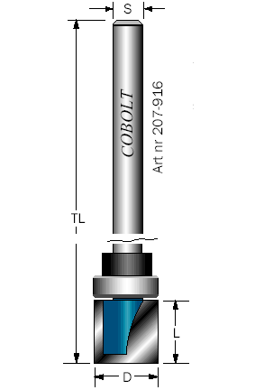 LÅSKISTFRÄS D= 16, TL= 110