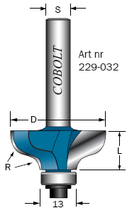 KANTPROFILFRÄS COBOLT  D:32, R:4,8