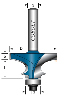 ELLIPSPROFILFRÄS D:38