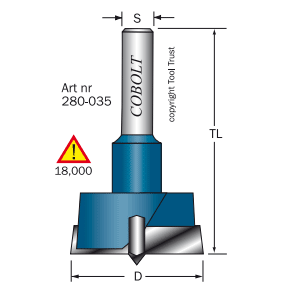 KVISTBORR/BESLAGSFRÄS COBOLT D=15mm, S=8mm