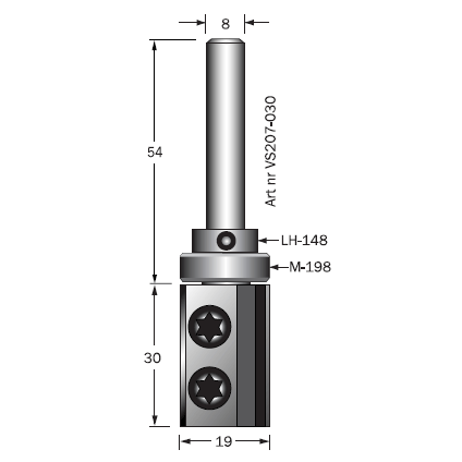 KANTFRÄS MED VÄNDSKÄR COBOLT VS207-030