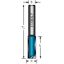 NOTFRÄS 2 MM MASSIV, 2-SKÄR