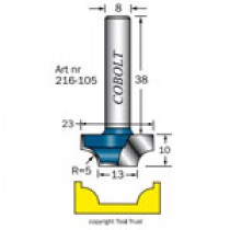 RADIEFRÄS MED BOTTENSKÄR COBOLT 216-105   S=8MM R=5