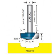 DEKORFRÄS COBOLT D=28,R=3,5 OCH 1