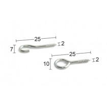 ÖGLA + KROK FÖR GARDINSPIRAL 20-Pack