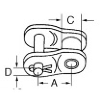 3/8' X 3/16' KEDJELED BÖJD