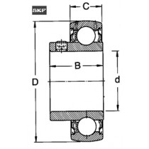 INSATSLAGER SKF YAT209