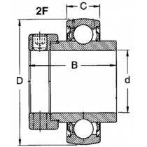 INSATSLAGER YEL212-2F SKF