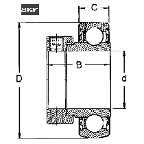 INSATSLAGER YET203 SKF