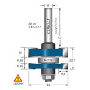 SPONTFRÄS MED STYRLAGER COBOLT L=22,7, F=9,5