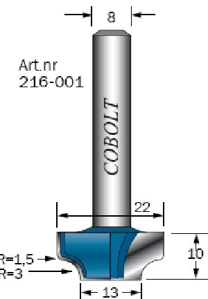 DEKORFRÄS D: 22MM