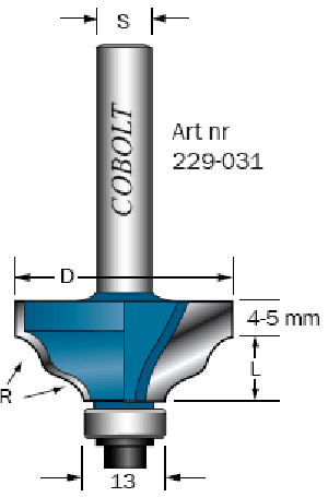 KANTPROFILFRÄS COBOLT  D:32, R:3,2