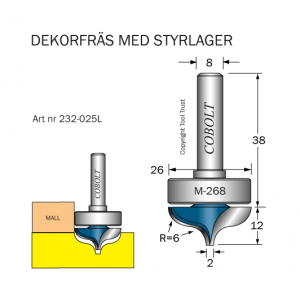 Dekorfräs m lager M-268