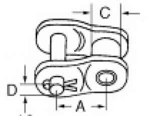 1' X 17.02 KEDJELED BÖJD