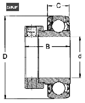 INSATSLAGER YET203 SKF